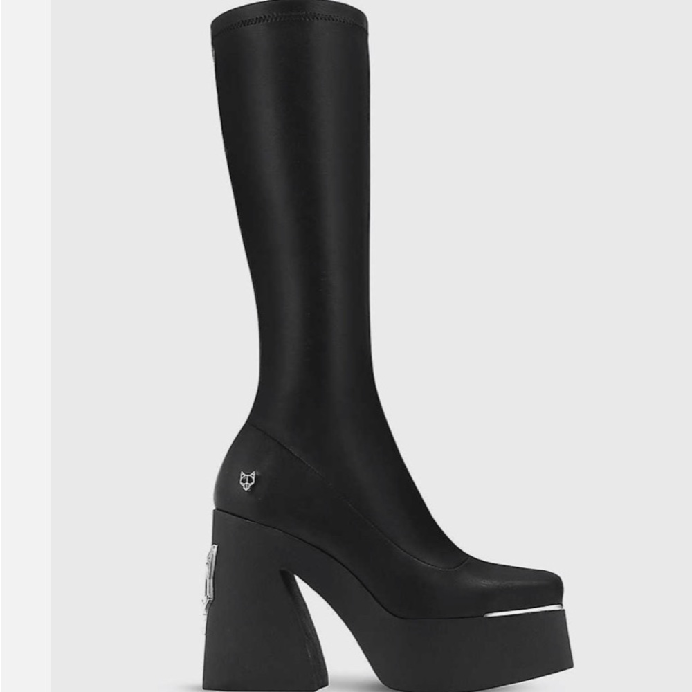 Naked Wolfe platform calf leather boots